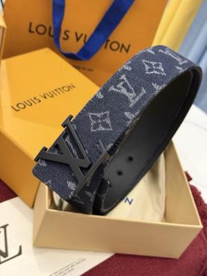 wholesale quality louis vuitton initiales monogram denim belt model no. 855